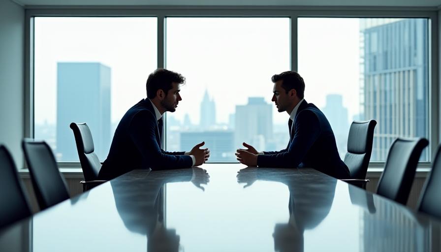 Professional legal consultation in a modern glass-walled office in London
