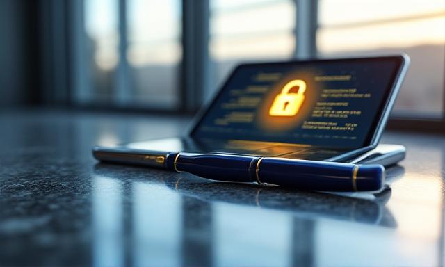 Symbol of digital security and legal integrity